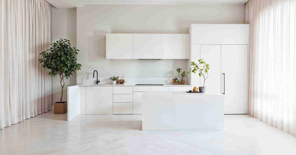 contemporary white - kitchen colour design ideas
