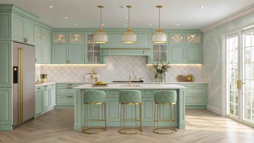 rustic turquoise look Kitchen colour design ideas